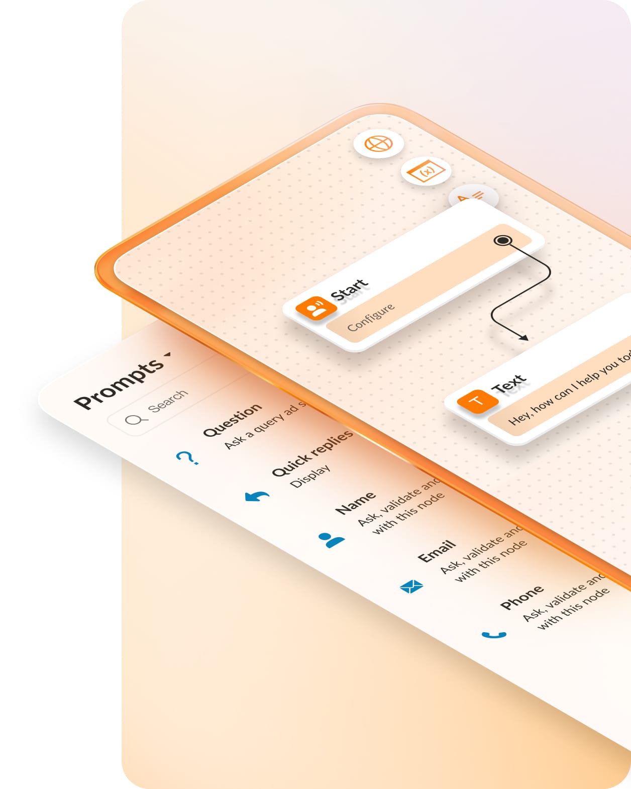 Image of Quick replies feature of RingCentral RingCX IVA Pro