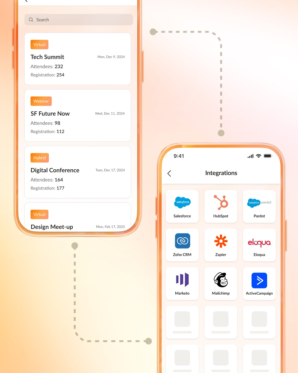 CRM integration of RingCentral webinar platform