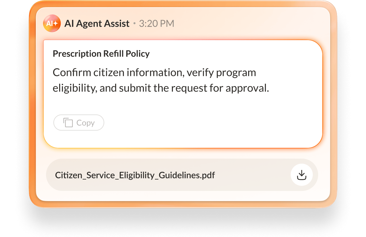 RingCentral AI Agent Assist unterstützt eine Agentin mithilfe von KI.