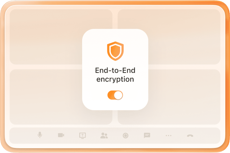 Meeting host activates the end-to-end encryption feature on RingCentral Video