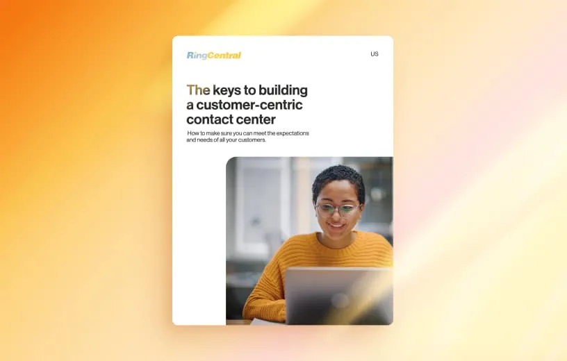Ebook cover on how to build a customer-centric contact center