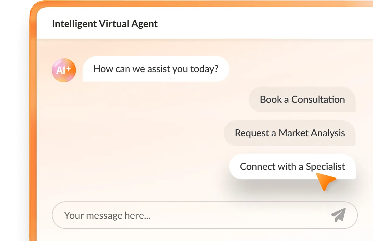 Intelligent virtual agent assisting a client