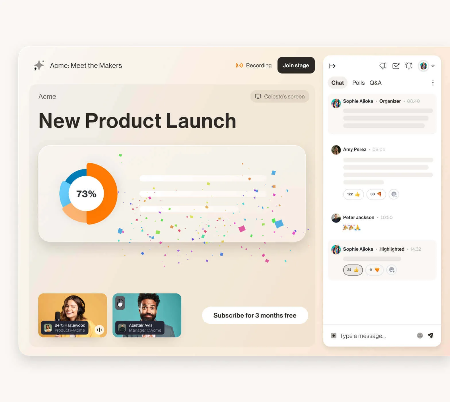 Produkteinführungsveranstaltung über RingCentral Webinar