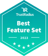 Abzeichen TrustRadius 2023 Best Feature Set