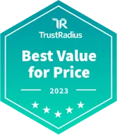 Abzeichen TrustRadius 2023 Best Value for Price