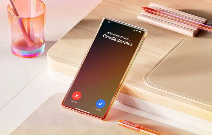 RingCentral's calling feature on mobile app