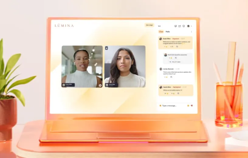 An image of an ongoing virtual event hosted on RingCentral Events platform