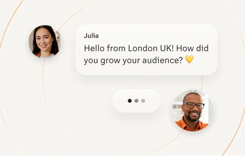 Message exchange between two events partners