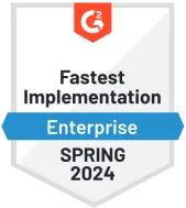 Abzeichen Fastest Implementation Enterprise 2024