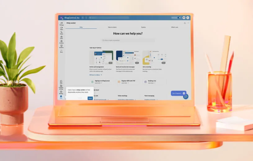 View RingCentral's Help Center tour