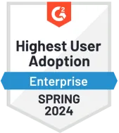 Abzeichen Highest User Adoption Enterprise 2024