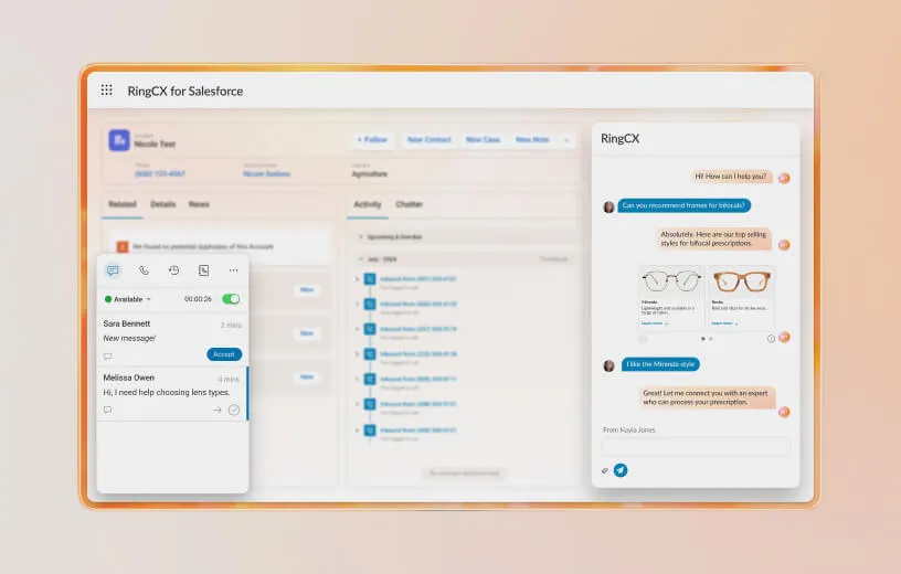 RingCentral RingCX for Salesforce integration