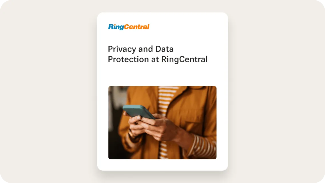 Livre blanc : Confidentialité et protection des données chez RingCentral
